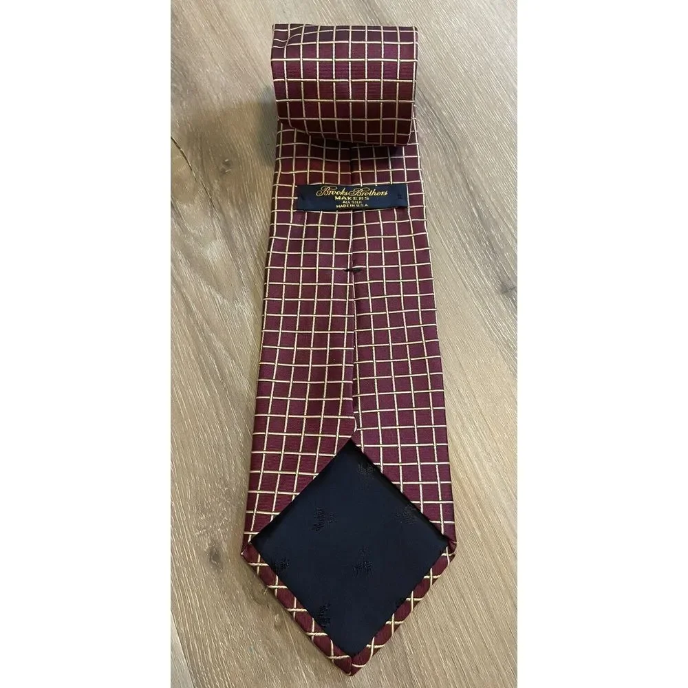 Brooks Brothers Makers‎ All Silk Mens Neck Tie Made In USA